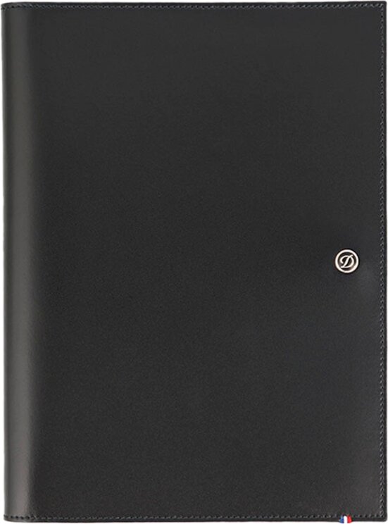 Dupont 7104 BLACK LEATHER A5 NOTEBOOK COVER