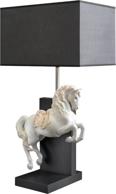 Lladro 1023064 Horse on Courbette Table Lamp (CE)
