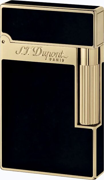 Dupont 16884 NATURAL LACQUER LIGHTER WITH YELLOW GOLD FINISH