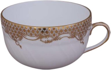 Herend Gold fish scale Tea cups and saucers